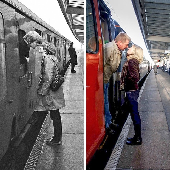 The Romantic Railway Kiss